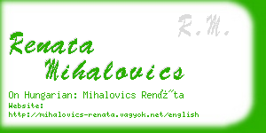 renata mihalovics business card